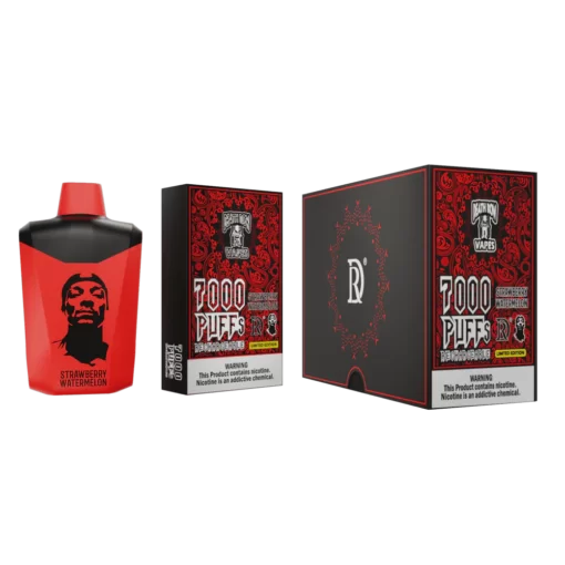 STRAWBERRY WATERMELON DEATH ROW VAPES SPECIAL EDITION 7000 PUFFS DISPOSABLE BY SNOOP DOGG